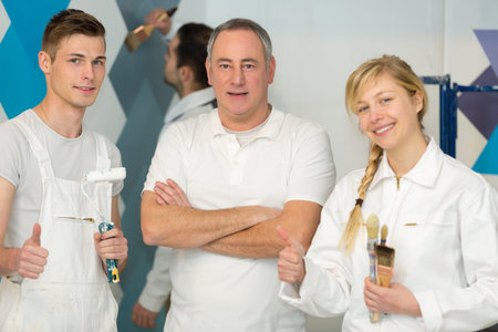the painting and decorating students