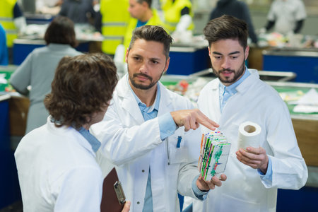 close up of workers in the factory