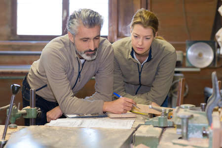 woodworkers in studioの写真素材