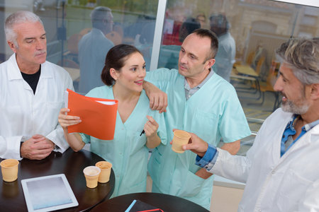 doctors and nurses on a break