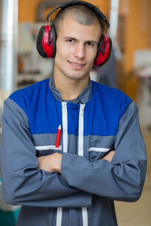 portrait of young engineer smiling
