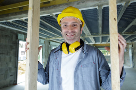 portrait of happy man in uniform