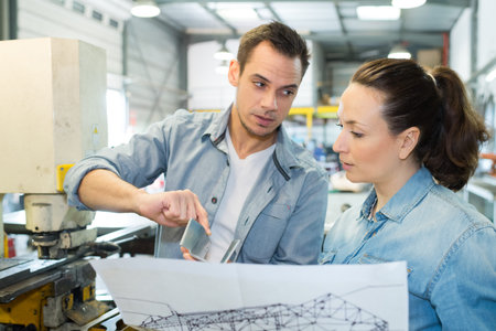 workers of industrial factory
