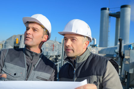 technicians are at site working