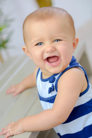 a radiant baby is having fun