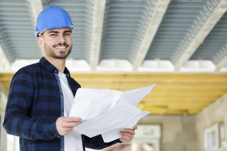 construction specialist using a tablet computer
