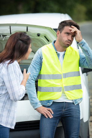 desperate man because of car problems