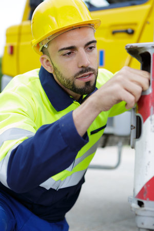 portrait of an industrial heavy equipment operator
