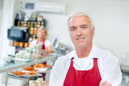 he is a proud butcherの写真素材