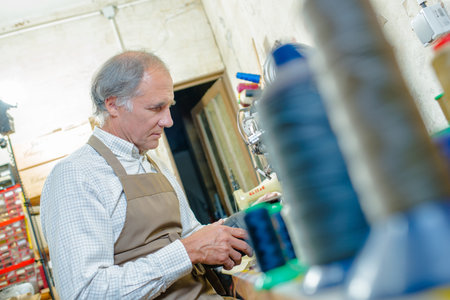 a man is in workshop