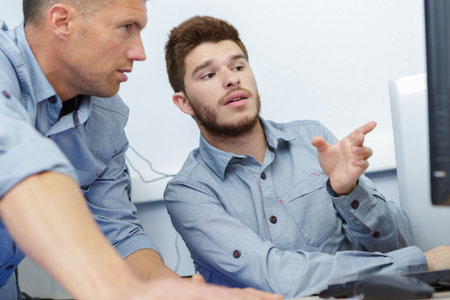 business male assistant making mistake