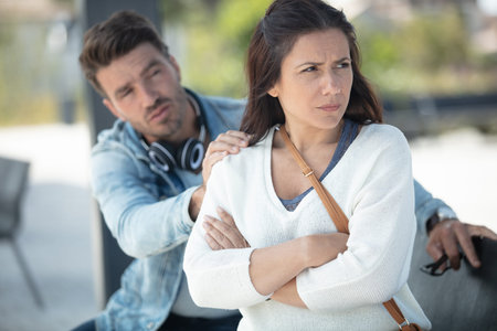woman does not want to talk to her husband