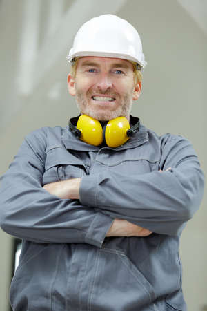 portrait of an handsome engineerの写真素材