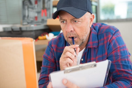 a foreman checking the object