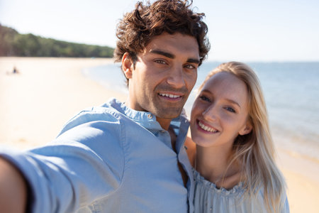 funny selfie of couple in love