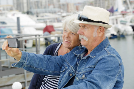 active old age technology and lifestyle conceptの写真素材