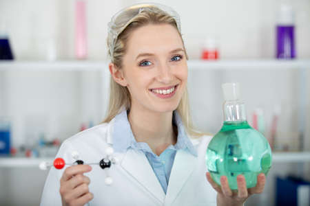 adult doctor working in microbiological or chemistry or medical laboratoryの写真素材