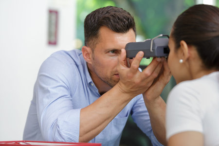 during consultation with an ophthalmologist