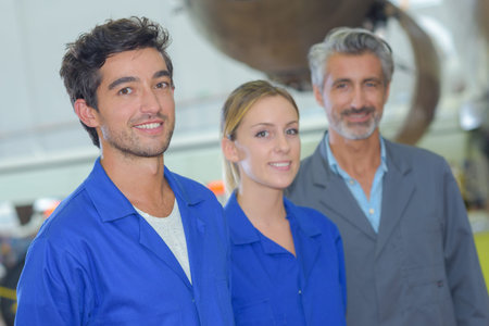 portrait of team of technicians