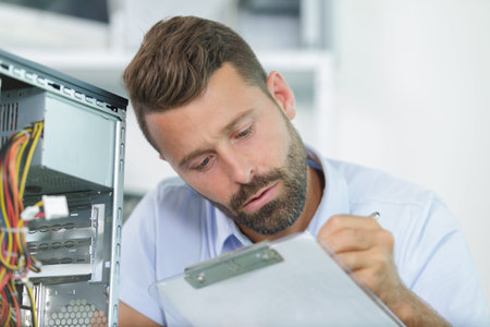 a professional computer service clipboard writing