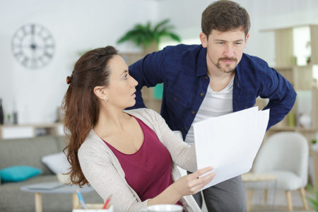 husband and wife doing paperwork together