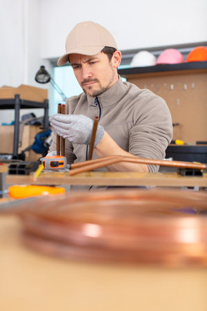 young man in the workshop