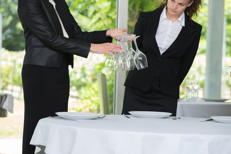 festive table settingの写真素材
