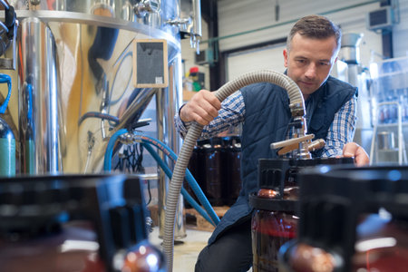 a man worker in distillery