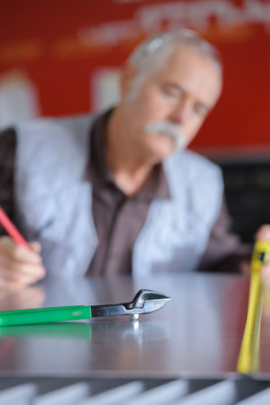 close up of pliers in craftsman workshop