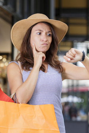 wife waiting for husbandの写真素材