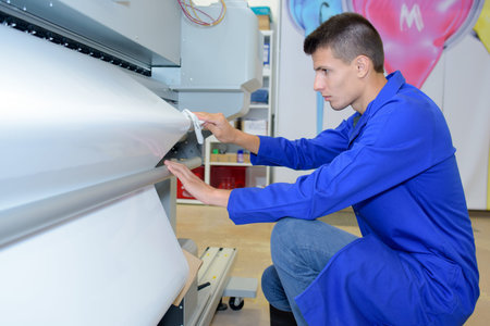 a man in printing company
