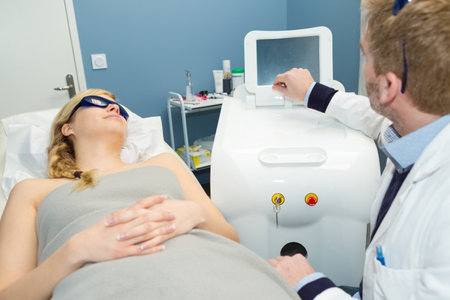 concept of laser therapyの写真素材