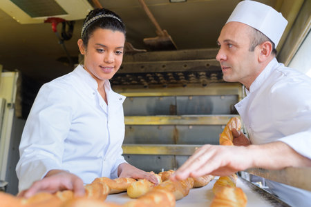 the bakers are making bread