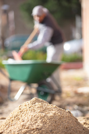 construction site - blurred backgroundの写真素材