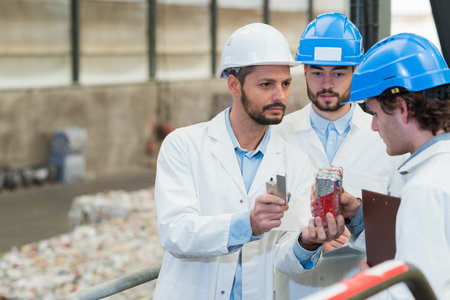 staff in an industrial interior