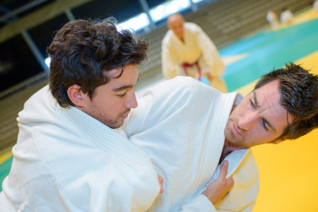 they are at a judo classの写真素材