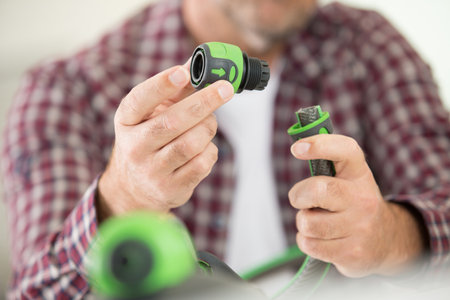 focused picture of hose adapterの写真素材