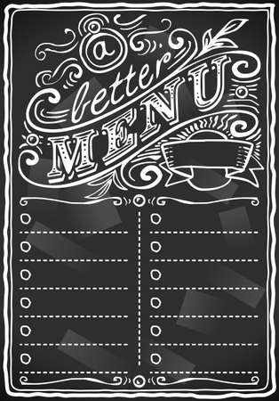 vintage graphic place card menu for bar or restaurantのイラスト素材