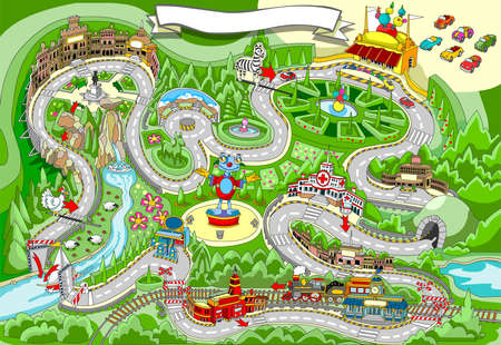 Detailed illustration of a Game Tale - Cars Racingのイラスト素材