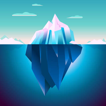 Quartz Iceberg Backdrop Serenity Lowpoly Dream Polar Lights Game Backgroundのイラスト素材