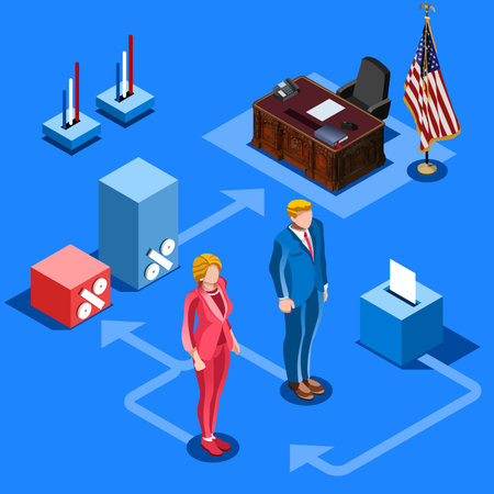 Election infographic.Debate party convention hall.Conference business meeting lecture.Congress...