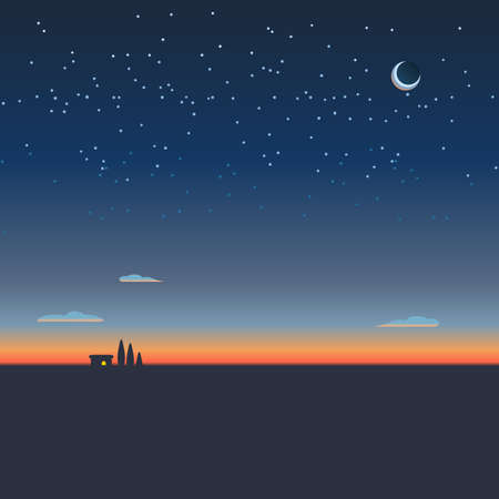 Sunrise background or sunset wallpaper vectorのイラスト素材