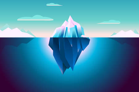Ultra Violet Iceberg Backgroundのイラスト素材