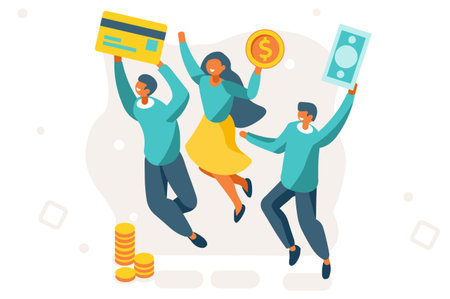 Banknote vector illustration. Wallet in flat tiny persons concept. Women's savings purse, successful...