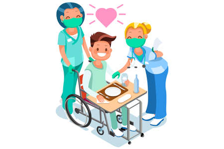 Doctor surgeon healthcare nurse in uniform. Clinic staff, medicine occupation, with stethoscope. Professions of the hospital, hold profession occupation for staff in uniform, hospital surgeon or nurseのイラスト素材