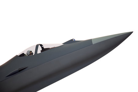 Image of an isolated fragment of a jetfighter