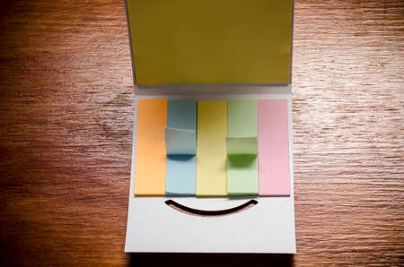 Sticky note papers simulate a face in loveの写真素材