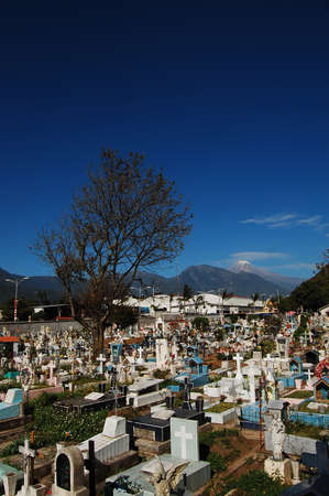 ORIZABA, VERACRUZ, MEXICO- AUGUST 24, 2007: Cemetery landscape in a sunny day in Orizaba, Veracruz, Mexicoのeditorial素材