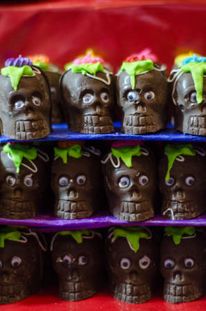 Chocolate skullsの写真素材