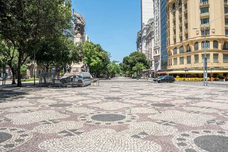RIO DE JANEIRO, BRAZIL- OCTOBER 13, 2019: View of Cinelandia square at a sunny day in Rio de Janeiro, Brazilのeditorial素材